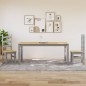 vidaXL Mesa de comedor Corona madera maciza de pino gris 180x90x75 cm vidaXL Mesa de comedor Corona madera maciza de pino gris 180x90x75 cm