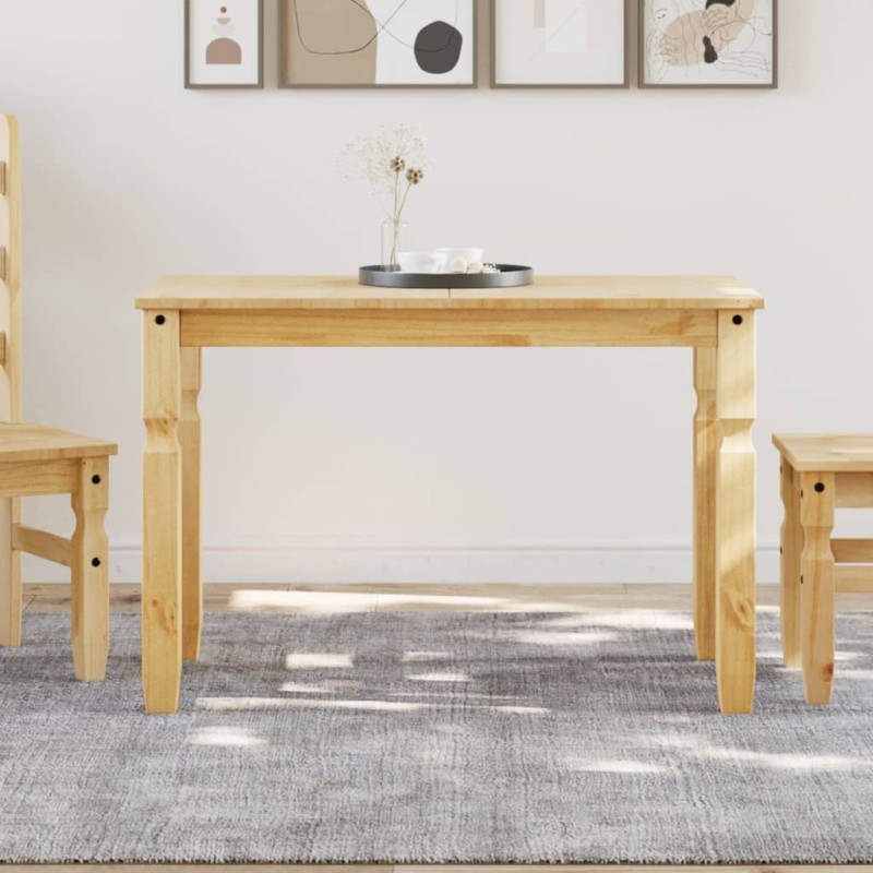 vidaXL Mesa de comedor Corona madera maciza de pino 112x60x75 cm vidaXL Mesa de comedor Corona madera maciza de pino 112x60x75 cm