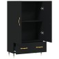 vidaXL Aparador alto madera de ingeniería negro 69,5x31x115 cm vidaXL Aparador alto madera de ingeniería negro 69,5x31x115 cm