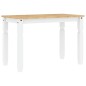 vidaXL Mesa de comedor Corona madera maciza pino blanco 112x60x75 cm vidaXL Mesa de comedor Corona madera maciza pino blanco 112x60x75 cm