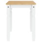 vidaXL Mesa de comedor Corona madera maciza pino blanco 112x60x75 cm vidaXL Mesa de comedor Corona madera maciza pino blanco 112x60x75 cm