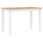 vidaXL Mesa de comedor Corona madera maciza pino blanco 112x60x75 cm vidaXL Mesa de comedor Corona madera maciza pino blanco 112x60x75 cm