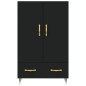 vidaXL Aparador alto madera de ingeniería negro 69,5x31x115 cm vidaXL Aparador alto madera de ingeniería negro 69,5x31x115 cm