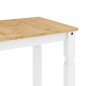 vidaXL Mesa de comedor Corona madera maciza pino blanco 112x60x75 cm vidaXL Mesa de comedor Corona madera maciza pino blanco 112x60x75 cm
