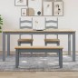 vidaXL Mesa de comedor Panama madera maciza de pino gris 180x90x75 cm vidaXL Mesa de comedor Panama madera maciza de pino gris 180x90x75 cm