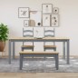 vidaXL Mesa de comedor Panama madera maciza de pino gris 180x90x75 cm vidaXL Mesa de comedor Panama madera maciza de pino gris 180x90x75 cm