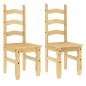 vidaXL Sillas de comedor Corona 2 uds madera maciza pino 42x47x107 cm vidaXL Sillas de comedor Corona 2 uds madera maciza pino 42x47x107 cm