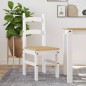 vidaXL Sillas de comedor 2 uds madera maciza pino blanco 40x46x99 cm vidaXL Sillas de comedor 2 uds madera maciza pino blanco 40x46x99 cm