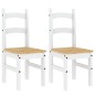 vidaXL Sillas de comedor 2 uds madera maciza pino blanco 40x46x99 cm vidaXL Sillas de comedor 2 uds madera maciza pino blanco 40x46x99 cm