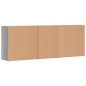 vidaXL Aparadores 3 uds madera contrachapada gris Sonoma