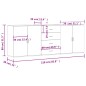 vidaXL Aparadores 3 uds madera contrachapada gris Sonoma