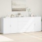 vidaXL Aparadores 3 uds madera contrachapada blanco vidaXL Aparadores 3 uds madera contrachapada blanco