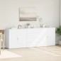 vidaXL Aparadores 3 uds madera contrachapada blanco vidaXL Aparadores 3 uds madera contrachapada blanco
