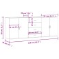 vidaXL Aparadores 3 uds madera contrachapada blanco vidaXL Aparadores 3 uds madera contrachapada blanco
