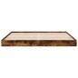 vidaXL Estructura de cama madera de ingeniería roble ahumado 180x200cm vidaXL Estructura de cama madera de ingeniería roble ahumado 180x200cm