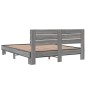 vidaXL Estructura cama madera ingeniería metal gris Sonoma 160x200 cm vidaXL Estructura cama madera ingeniería metal gris Sonoma 160x200 cm