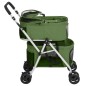 vidaXL Cochecito doble de perros plegable tela oxford verde 83x48x97cm