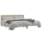 vidaXL Estructura cama madera ingeniería metal roble Sonoma 200x200 cm vidaXL Estructura cama madera ingeniería metal roble Sonoma 200x200 cm