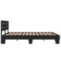 vidaXL Estructura de cama madera de ingeniería y metal negro 160x200cm vidaXL Estructura de cama madera de ingeniería y metal negro 160x200cm