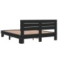 vidaXL Estructura de cama madera de ingeniería y metal negro 160x200cm vidaXL Estructura de cama madera de ingeniería y metal negro 160x200cm