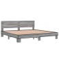 vidaXL Estructura cama madera ingeniería metal gris Sonoma 180x200 cm vidaXL Estructura cama madera ingeniería metal gris Sonoma 180x200 cm