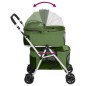vidaXL Cochecito doble de perros plegable tela oxford verde 83x48x97cm