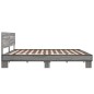 vidaXL Estructura cama madera ingeniería metal gris Sonoma 180x200 cm vidaXL Estructura cama madera ingeniería metal gris Sonoma 180x200 cm