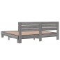 vidaXL Estructura cama madera ingeniería metal gris Sonoma 180x200 cm vidaXL Estructura cama madera ingeniería metal gris Sonoma 180x200 cm