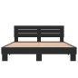 vidaXL Estructura de cama madera de ingeniería y metal negro 150x200cm vidaXL Estructura de cama madera de ingeniería y metal negro 150x200cm