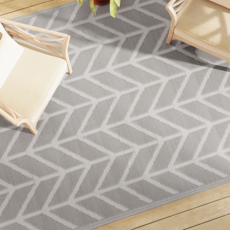 vidaXL Alfombra de exterior PP gris 190x290 cm