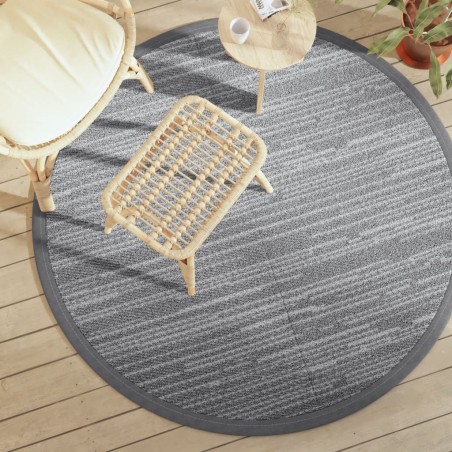 vidaXL Alfombra de exterior PP gris Ø160 cm