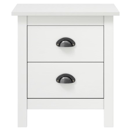 vidaXL Mesita de noche Hill madera maciza de pino blanco 46x35x49,5 cm
