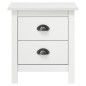 vidaXL Mesita de noche Hill madera maciza de pino blanco 46x35x49,5 cm vidaXL Mesita de noche Hill madera maciza de pino blanco 46x35x49,5 cm
