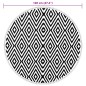 vidaXL Alfombra de exterior PP blanco y negro Ø120 cm