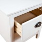 vidaXL Mesita de noche Hill madera maciza de pino blanco 46x35x49,5 cm vidaXL Mesita de noche Hill madera maciza de pino blanco 46x35x49,5 cm