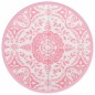vidaXL Alfombra de exterior PP rosa Ø200 cm vidaXL Alfombra de exterior PP rosa Ø200 cm