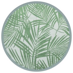 vidaXL Alfombra de exterior PP verde Ø200 cm