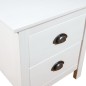 vidaXL Mesita de noche Hill madera maciza de pino blanco 46x35x49,5 cm vidaXL Mesita de noche Hill madera maciza de pino blanco 46x35x49,5 cm