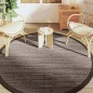 vidaXL Alfombra de exterior PP marrón Ø200 cm vidaXL Alfombra de exterior PP marrón Ø200 cm