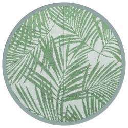 vidaXL Alfombra de exterior PP verde Ø120 cm
