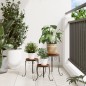 vidaXL Soportes para plantas 3 uds cerámica terracota y blanco vidaXL Soportes para plantas 3 uds cerámica terracota y blanco