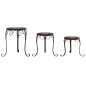 vidaXL Soportes para plantas 3 uds cerámica terracota y blanco vidaXL Soportes para plantas 3 uds cerámica terracota y blanco