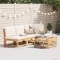vidaXL Juego de muebles jardín 5 pzas con cojines madera maciza acacia vidaXL Juego de muebles jardín 5 pzas con cojines madera maciza acacia