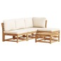 vidaXL Juego de muebles jardín 5 pzas con cojines madera maciza acacia vidaXL Juego de muebles jardín 5 pzas con cojines madera maciza acacia