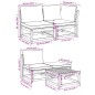 vidaXL Juego de muebles jardín 5 pzas con cojines madera maciza acacia vidaXL Juego de muebles jardín 5 pzas con cojines madera maciza acacia
