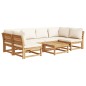 vidaXL Juego de muebles jardín 7 pzas con cojines madera maciza acacia vidaXL Juego de muebles jardín 7 pzas con cojines madera maciza acacia
