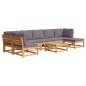 vidaXL Juego de muebles jardín 8 pzas con cojines madera maciza acacia vidaXL Juego de muebles jardín 8 pzas con cojines madera maciza acacia