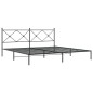 vidaXL Estructura de cama con cabecero metal negro 193x203 cm vidaXL Estructura de cama con cabecero metal negro 193x203 cm