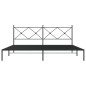vidaXL Estructura de cama con cabecero metal negro 193x203 cm vidaXL Estructura de cama con cabecero metal negro 193x203 cm