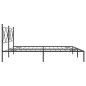 vidaXL Estructura de cama con cabecero metal negro 193x203 cm vidaXL Estructura de cama con cabecero metal negro 193x203 cm